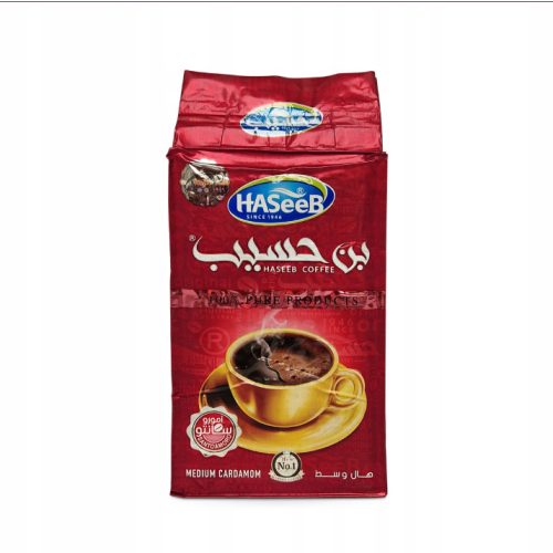 Haseeb 200 gr gemalen koffie met kardemom - Arabische koffie (rood)