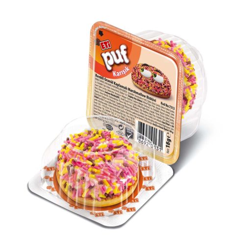 Eti Puf Kleurrijke roomkoekjes 18 gr