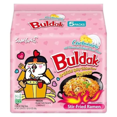 Samyang Buldak Carbonara Noodles Hot Chicken HALAL 650 gr (130 gr x 5)