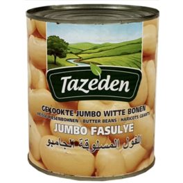 Tazeden Gekookte Jumbo Witte Bonen – Jumbo Fasulye 800 gr